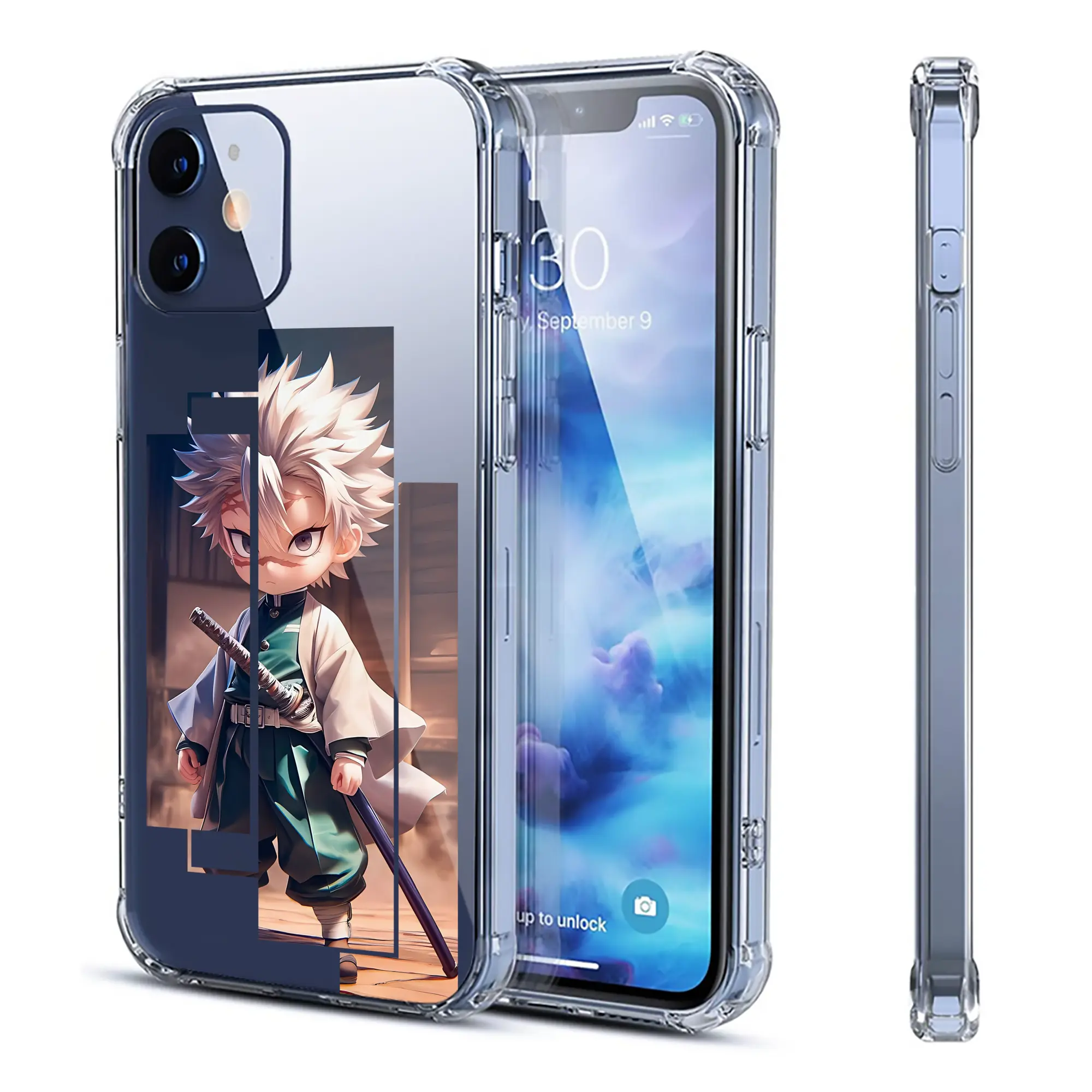 鬼滅の刃 グッズ,不死川 実弥 - IPhone 12シリーズ対応 ・ 透明スマホケース ・ クリアソフトケース ・ TPU素材 ・ 耐衝撃 ・ 高密着 ・ 防汚 防指紋 ・ 簡単着脱